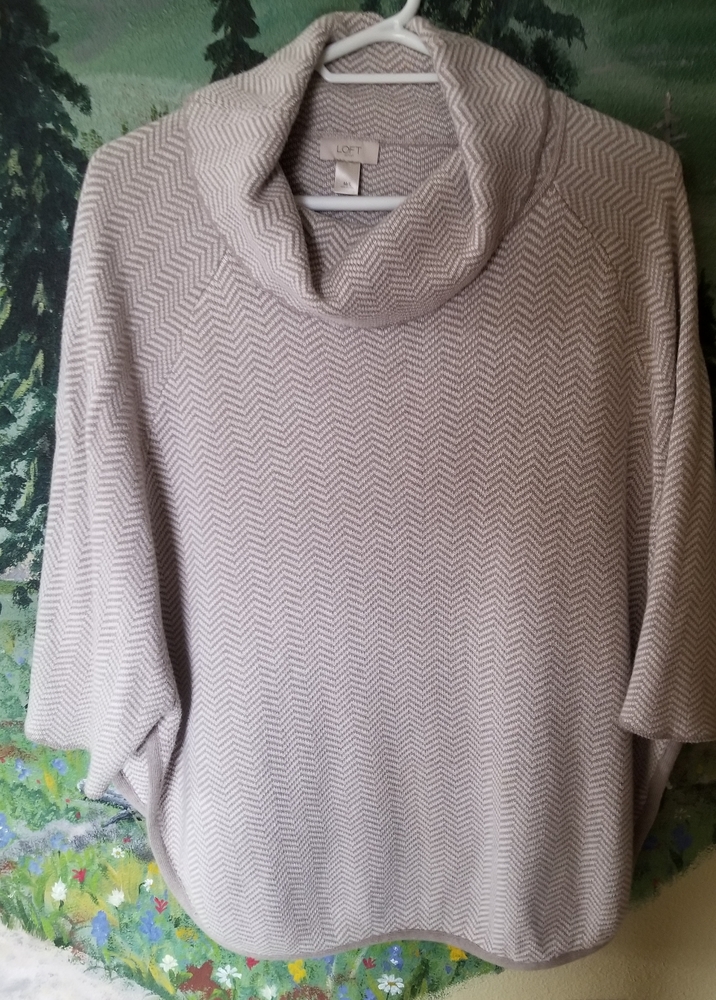 Loft cowl neck poncho